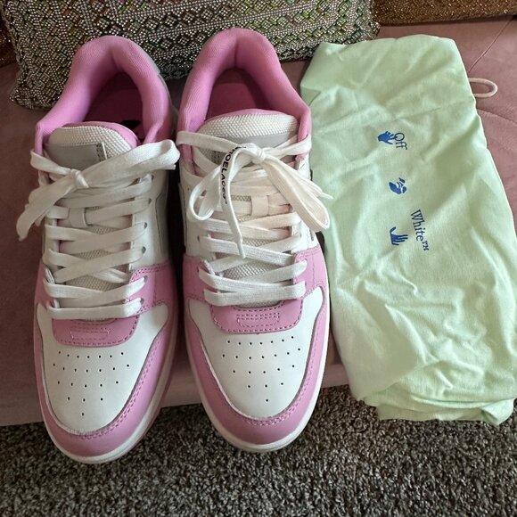 Off-White Pink/White/Grey Women's Sneakers (SIZE 9 US) - Picture 2 of 5